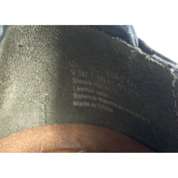 Hush Puppies Bebe Black Leather Block Heel Shoes Ladies Womens Size 9.5M - Picture 11 of 13